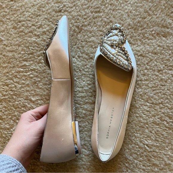 Worn once - Sophia Webster Wifey For Lifey Wedding Flats 36.5 - US 6 - Picture 10 of 15